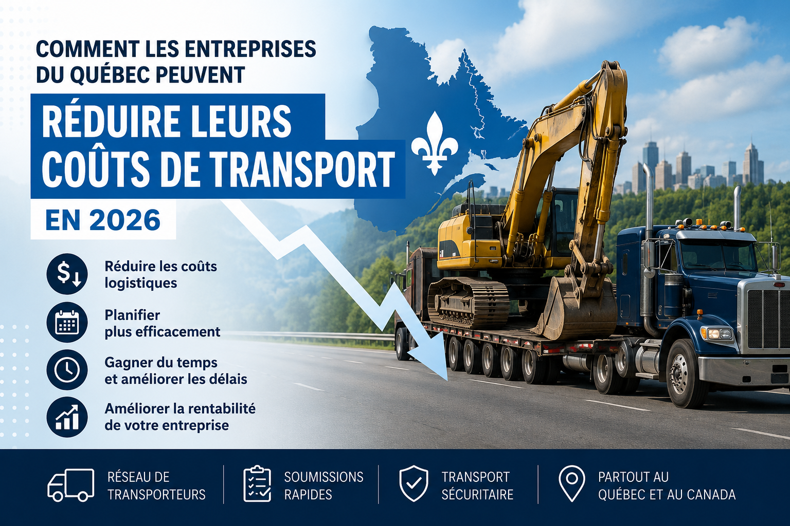 Optimisation des coûts de transport et de la logistique pour les entreprises du Québec en 2026.